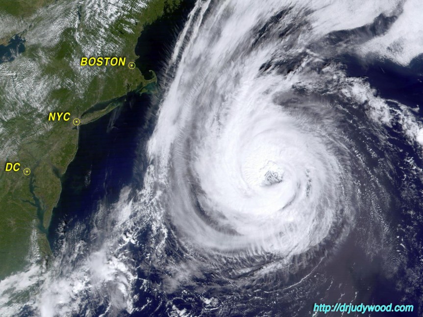 Hurricane Erin at midday, 9/11/2001
