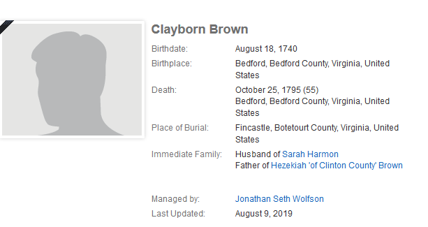 Clayborn Brown from Geni